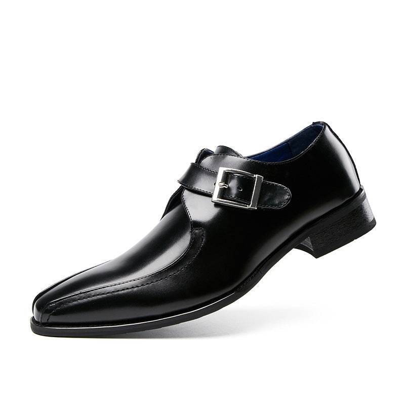 Men's Authentic Formal Wear Buckle Office Wedding Gentleman Men's Business Leather Shoes