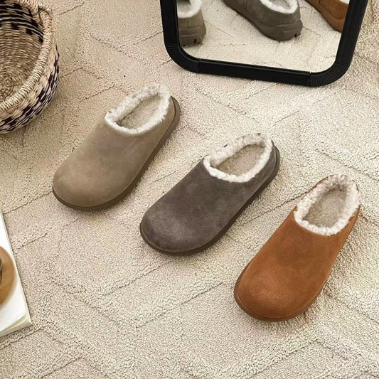 Women's Small Potatoes Sheepskin Fur Fashion Short Snow Boots
