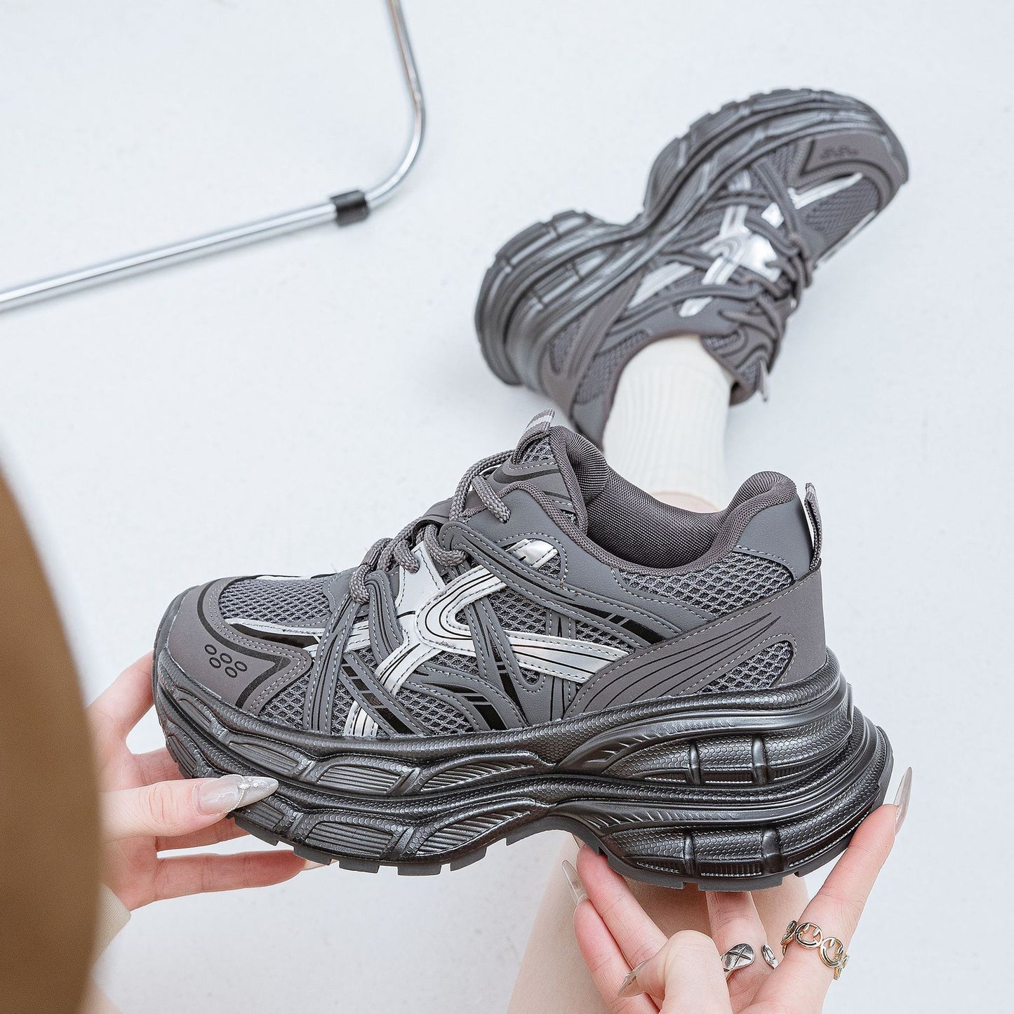 Women's Spring Thick Sole Increased Retro Daddy Women's Sports Shoes