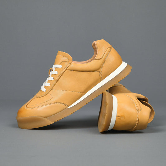 Men's Genuine German Training Breathable White Hollow Sneakers
