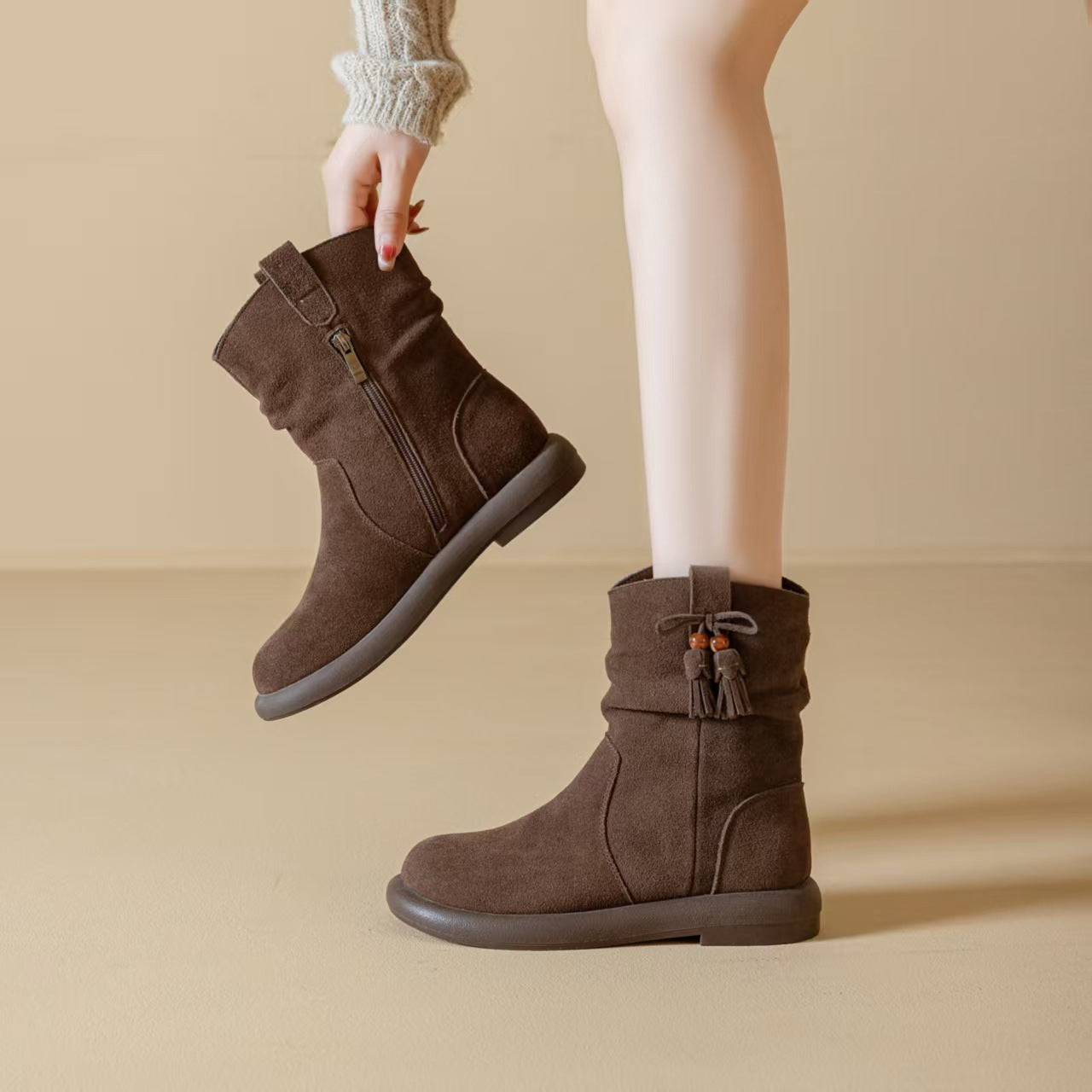 Women's Style Retro Knee-high Versatile Fashion Martin Boots