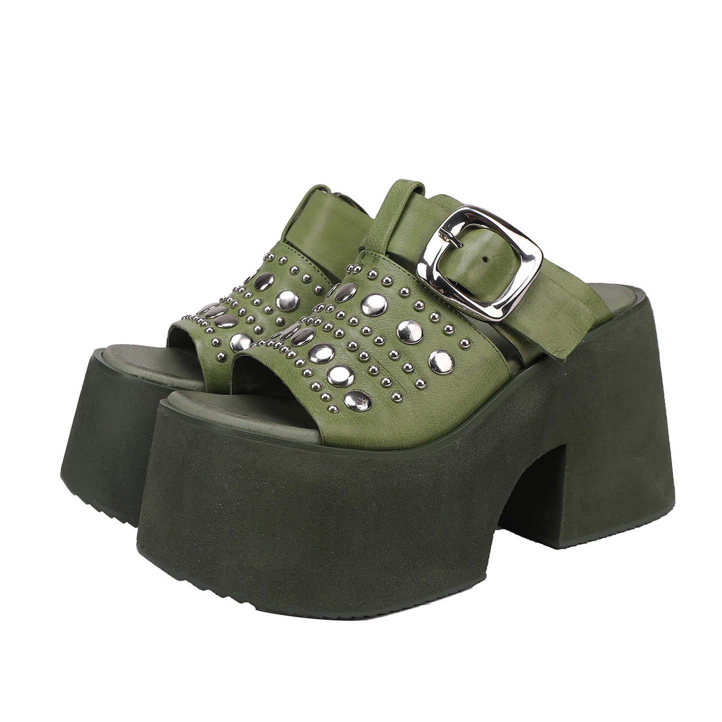 Women's Summer Genuine Thick Bottom Muffin Small Height Increasing Appearance Outer Thick-soles Slippers