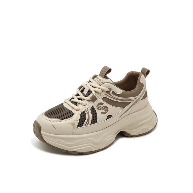 Women's & Men's Plus Size Authentic Clunky Platform Breathable Sneakers