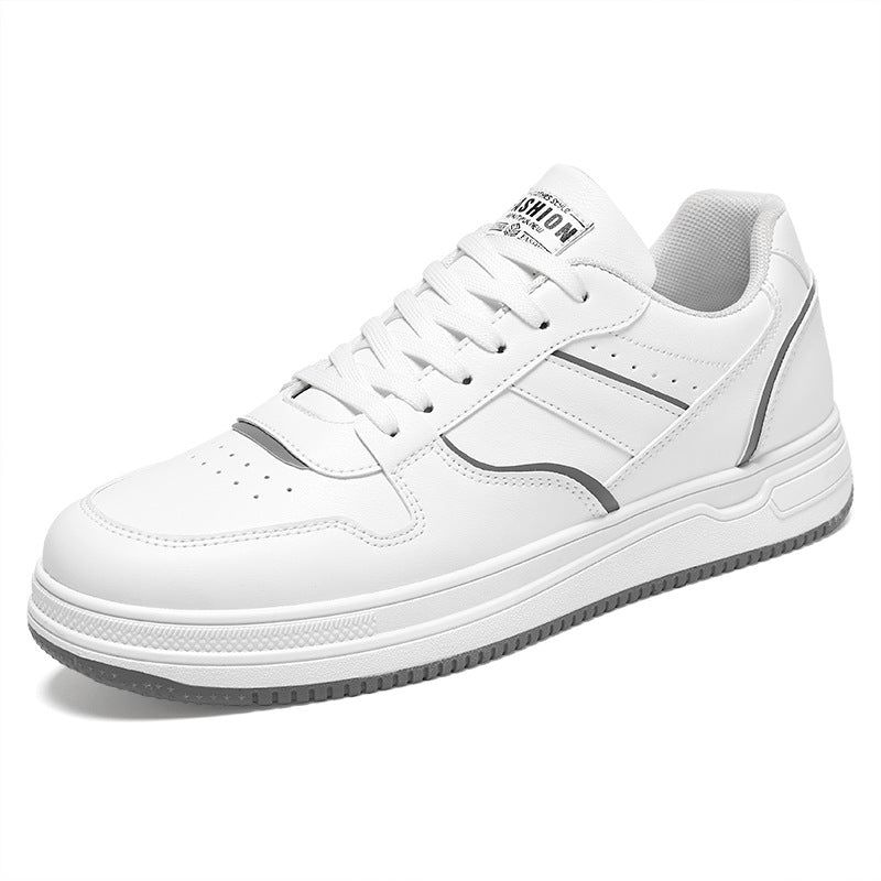 Men's Spring Breathable White Fashionable Platform Sneakers