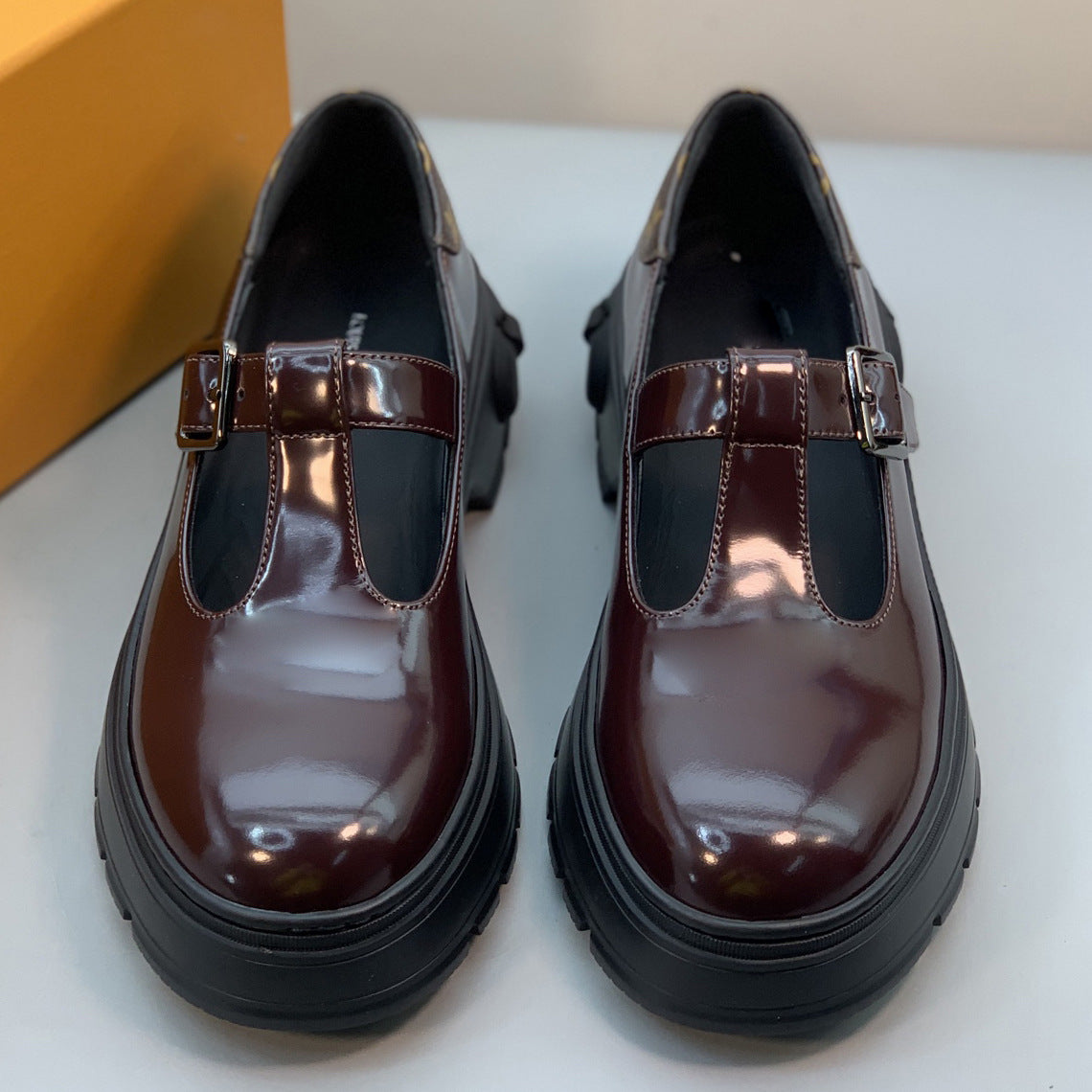 Women's Jane British Style Spring Calf Skin Platform Women's Fashion Shoes