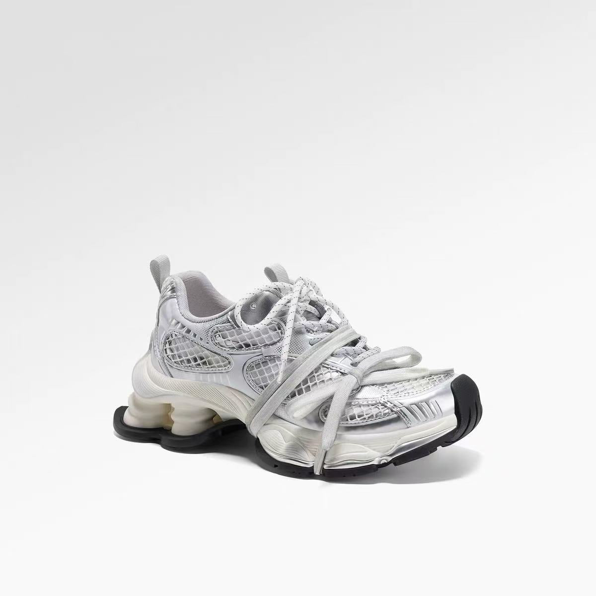 Women's Lin Yun Particle Spring Distressed Platform Casual Shoes