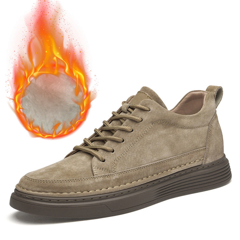 Unisex Board Suede Handmade Flat Plus Size Sneakers