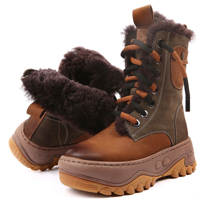 Women's Fleece-lined Thickened Cold Protection Northeast China Cotton Snow Boots