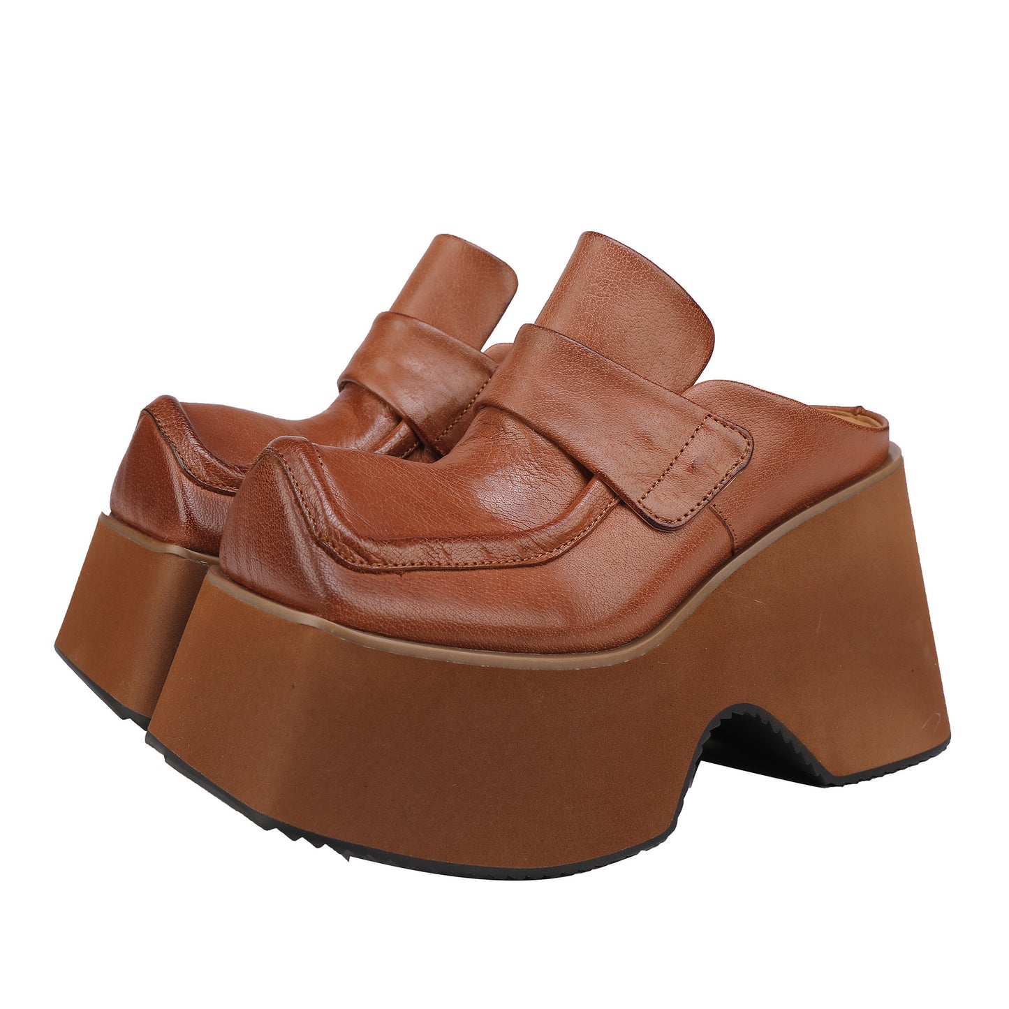 Women's Genuine Platform Muffin Lazy Small Super Sandals