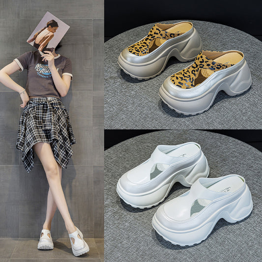 Women's Slip-on Summer Small Height Increasing Insole Outer Wear Closed Loafers