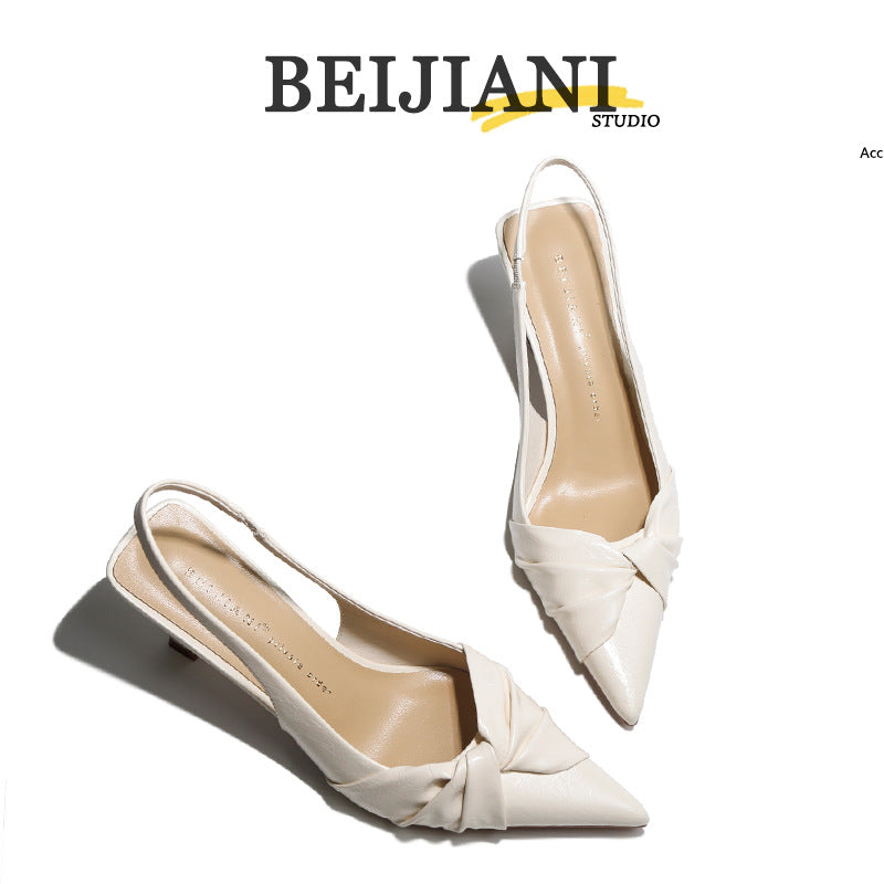 Women's Chinese Style Twisted Pointed Toe Stiletto Women's Fashion Shoes