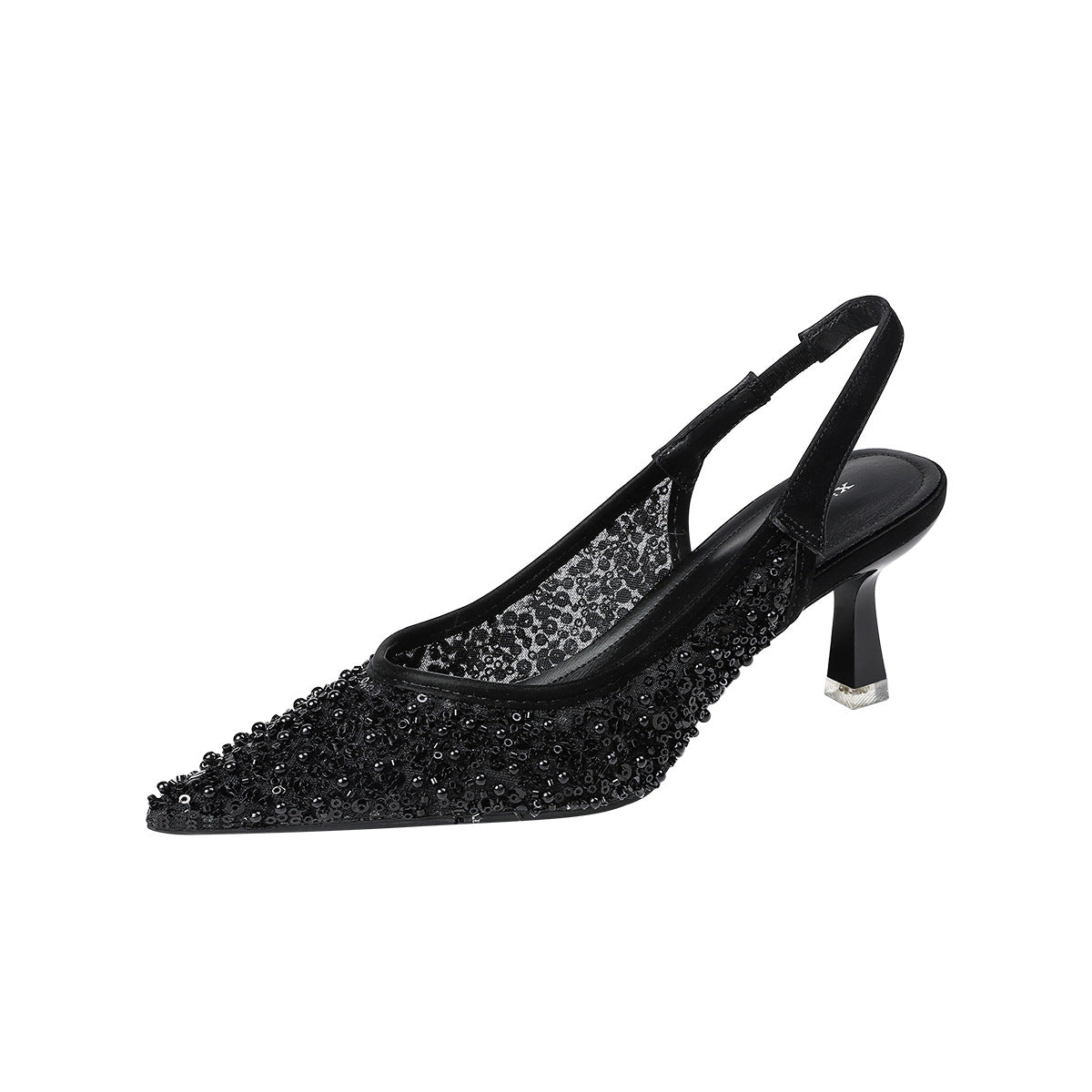 Pointed High Pumps Spring Starry Sky Advanced Rear Empty Thin Women's Fashion Shoes