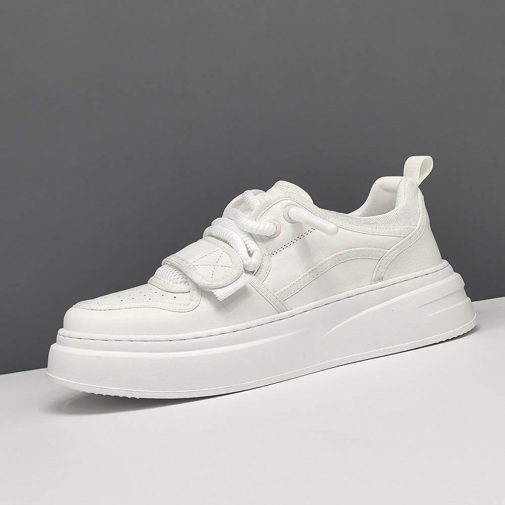 Men's First Layer Cowhide Breathable Board Fashionable Casual Shoes