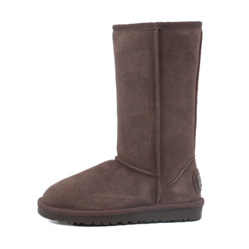 Women's Length Warm Fashion Suede Plus Veet Snow Boots
