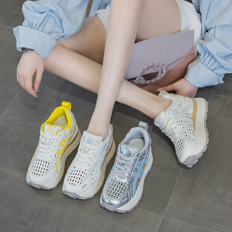 Women's Height Increasing Insole Summer Mesh Surface Women's Casual Shoes