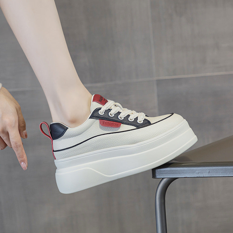 Women's White Small High Height Increasing Insole Women's Casual Shoes