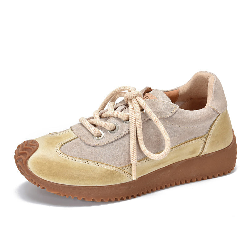 Women's Spring Genuine Soft Bottom Round Toe Women's Casual Shoes