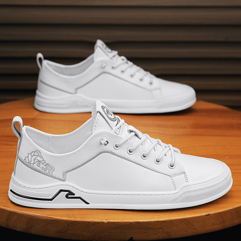 Men's Four Breathable White Fashion Slip-on Board Casual Shoes