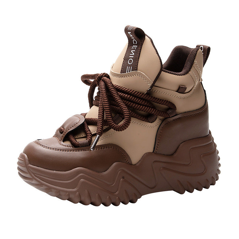 Women's Increasing Insole Mom Lace Up Comfortable Warm Boots