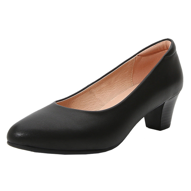 Women's Tired Round Toe Pumps Soft Bottom Surface Women's Shoes