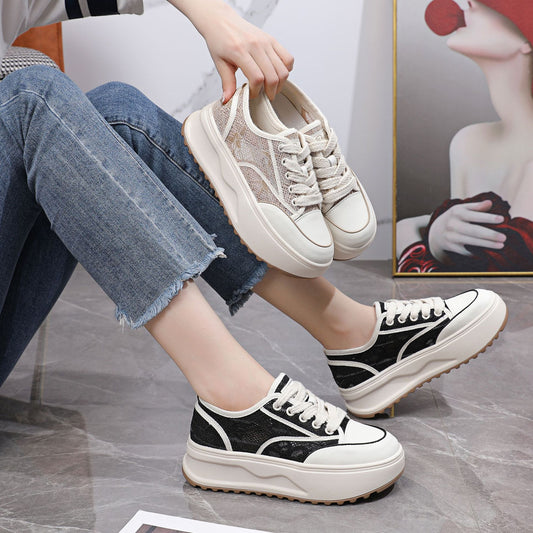Women's Platform Mesh Surface Summer Thin Breathable Women's Sports Shoes