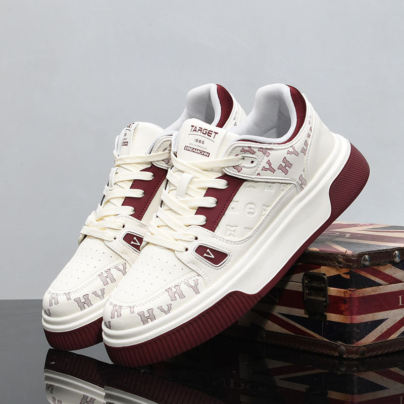 Men's Platform White Breathable Trendy Increased Daddy Sneakers