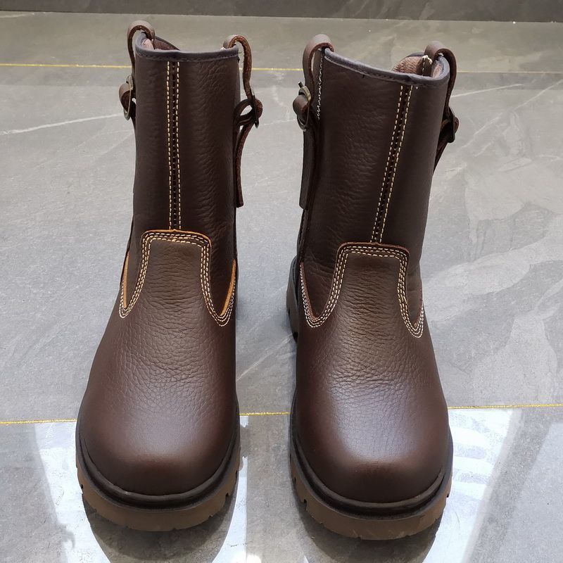 Women's & Men's Offer Cowhide Worker Mongolian Riding Breathable Boots