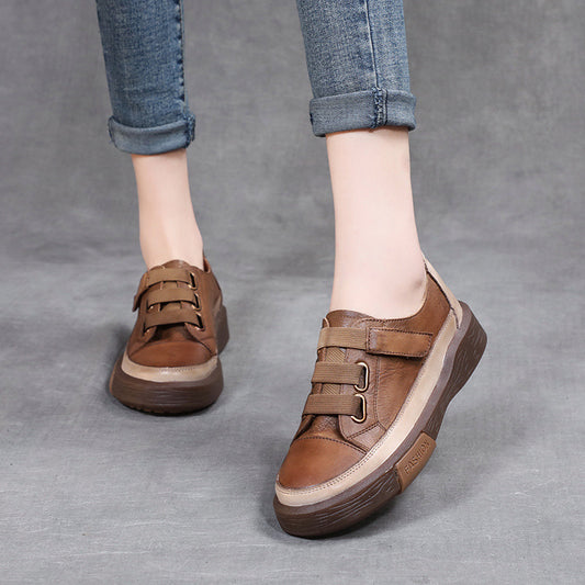 Women's Genuine Retro Pumps Washed Beef Tendon Soft Bottom Pure Handmade Women's Casual Shoes