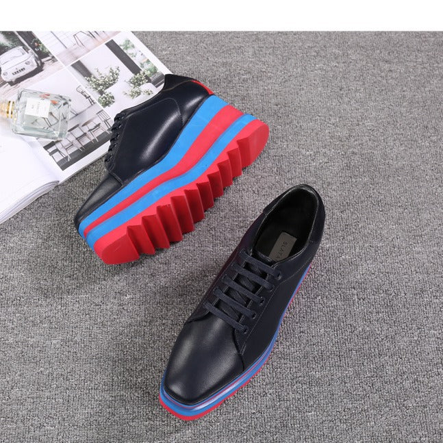 Women's Style Thick Bottom Muffin Square Toe Wedge Women's Casual Shoes