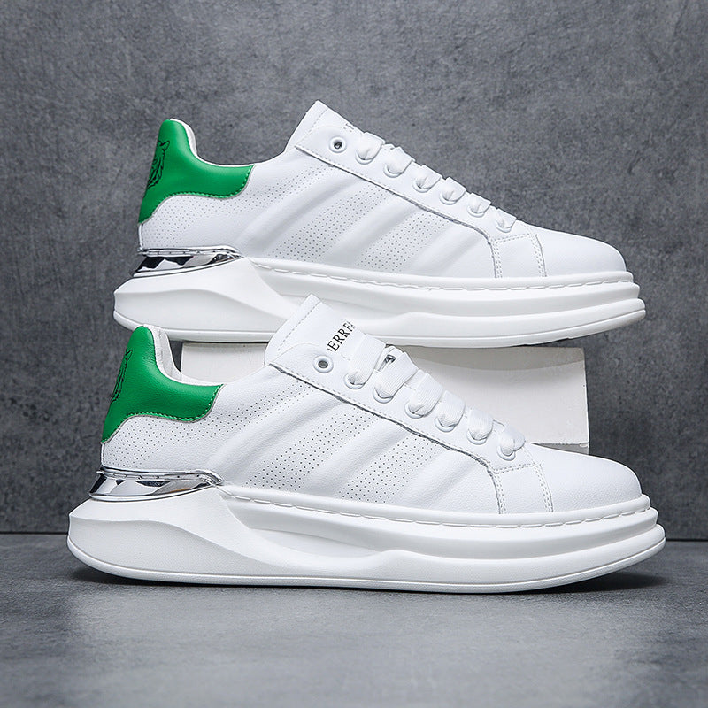 Men's Cowhide Board Light Sports Raise The Casual Shoes