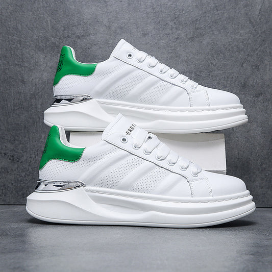 Men's Cowhide Board Light Sports Raise The Casual Shoes