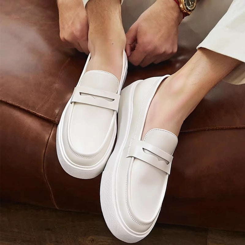 Men's One Pedal Slip On British Style Thick Men's Board Shoes