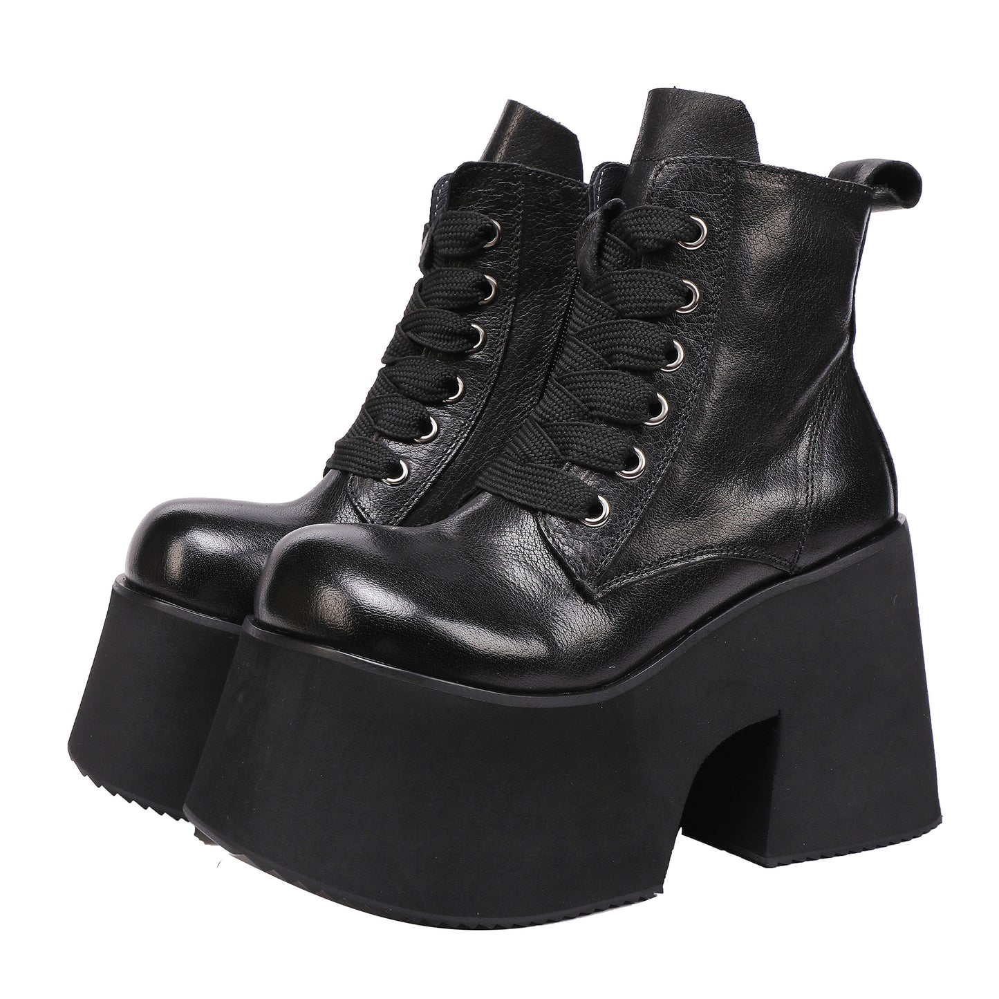 Female First Layer Cowhide Mild Luxury Retro Fashion Pure Platform Boots