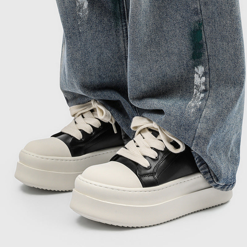 Men's Trendy Pang Ding Round Toe Platform Men's Board Shoes