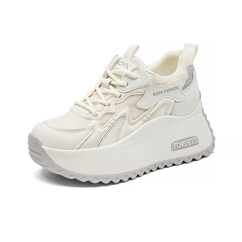 Women's Breathable Mesh Platform Dad Trendy Cool Lightweight Sneakers