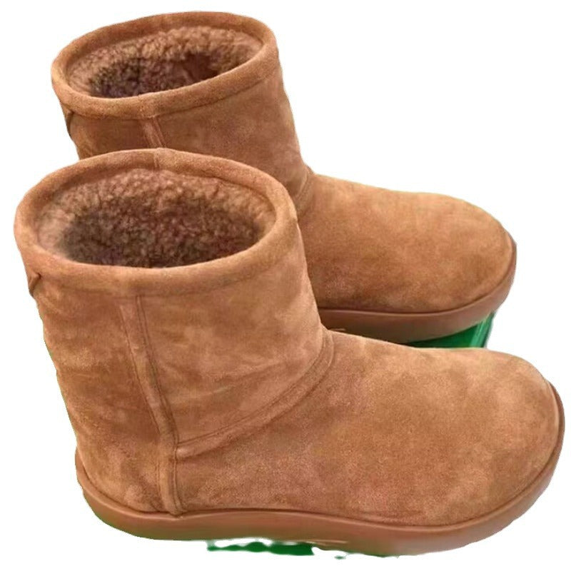 Women's Thick-soled Fur Winter Genuine Wool Thickening Snow Boots
