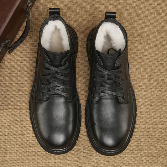 Men's Genuine Winter Warm Fur Integrated Thickened Boots