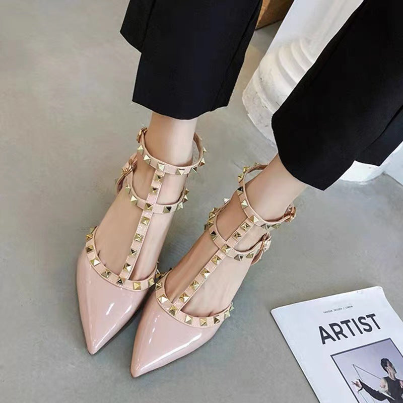 Women's Closed Toe Chunky Summer Fairy Style Heels