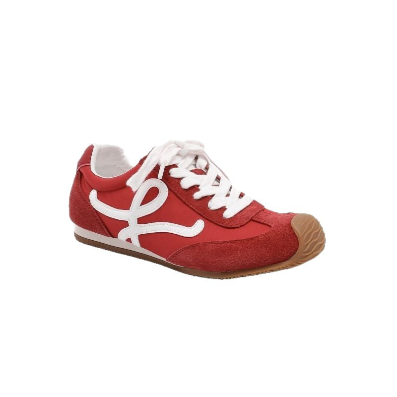 Women's Retro German Training Head Tilt Color Matching Sports Sneakers