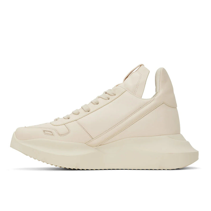 Men's Interest Light Luxury Thick Shoelaces Round Sneakers