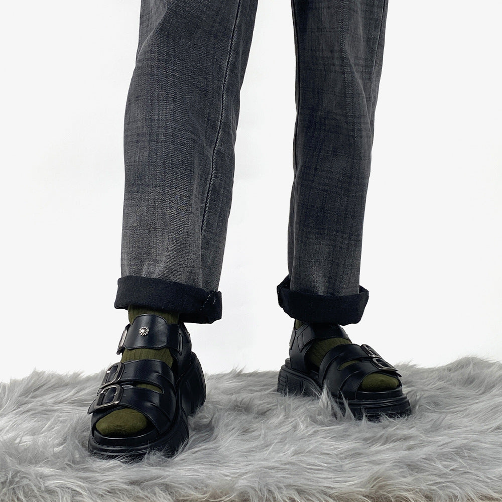 Women's Summer Large Size Flat Bottom Martin Sandals