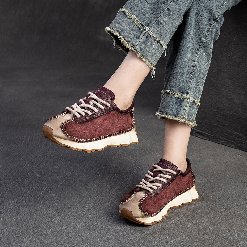 Design Pumps First Layer Cowhide Low Casual Shoes