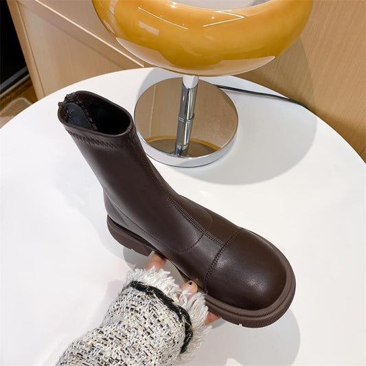 Women's Autumn British Style Retro Soft Platform Boots