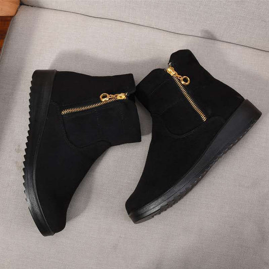 Women's Old Cloth Cotton Fashion Short Mother Fleece-lined Thickened Large Women's Snow Boots