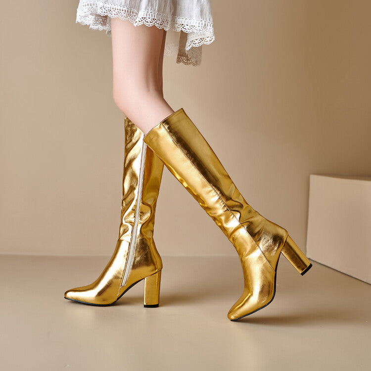 The Knee Long Female High Small Man Women's Leather Boots
