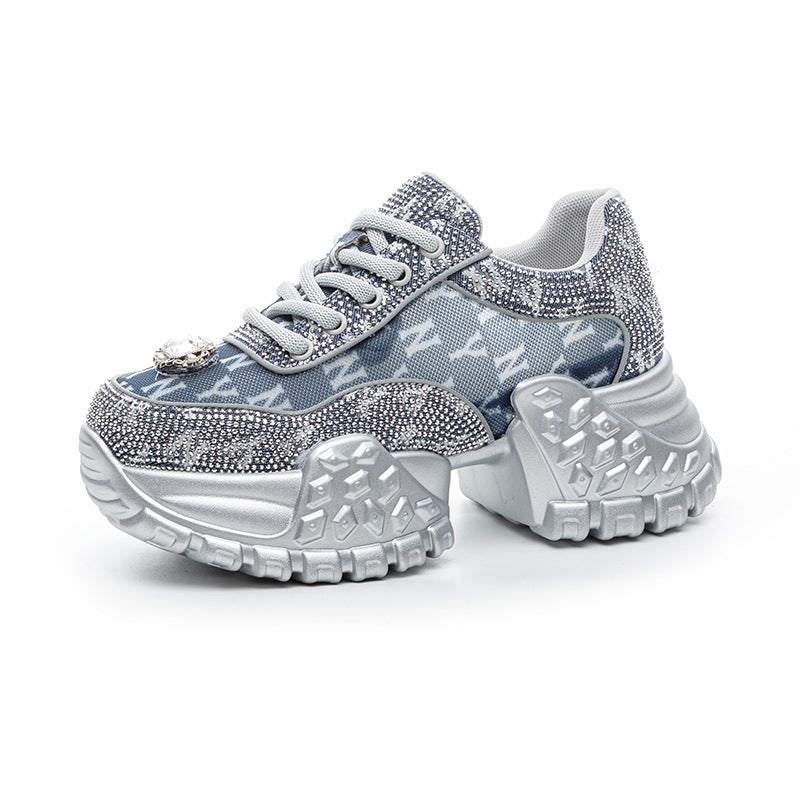 Charming Summer Diamond Daddy Mesh Breathable Sneakers