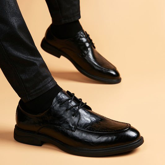 Bottom Business Height Increasing Insole Genuine Leather Shoes