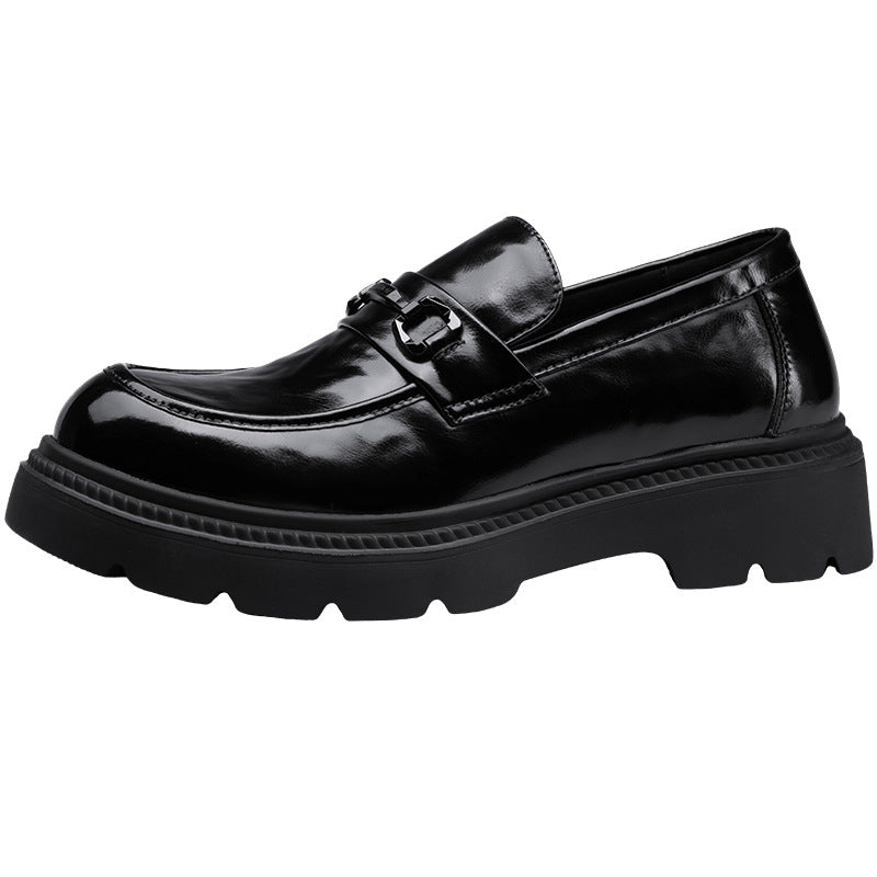 Men's Slip On Hight Increasing Platform Slip-on Men's Business Leather Shoes