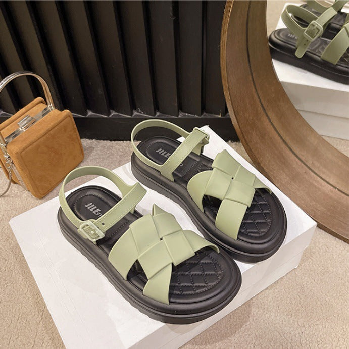 Beautiful Chessboard Plaid Summer Fashion Outdoor Sandals