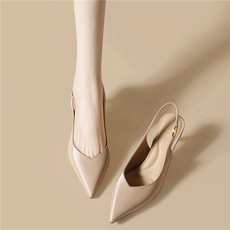 Women's French Style Temperament Pumps Pointed Stiletto Skirt Heels